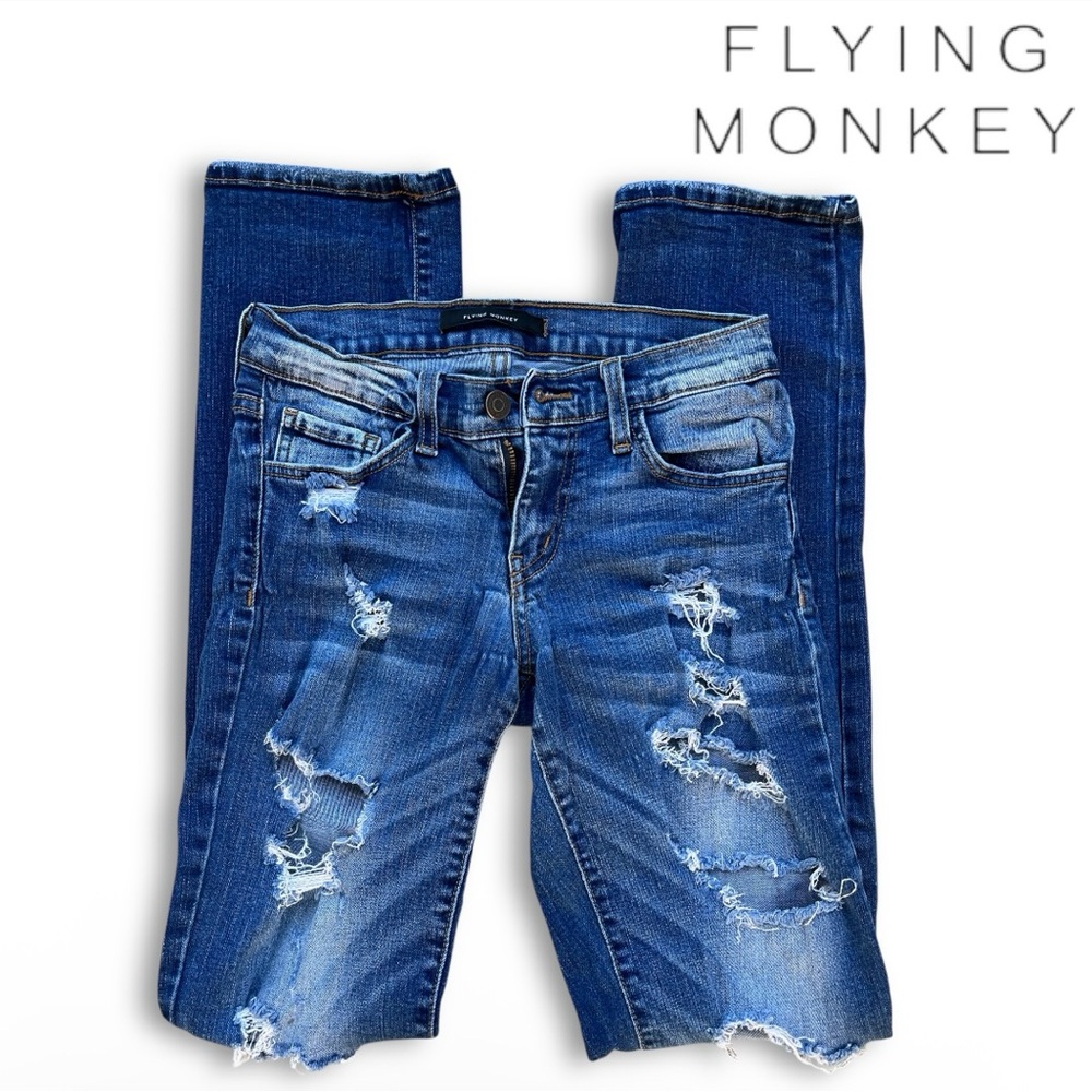 Flying Monkey 25 Blue Denim Skinny Jeans